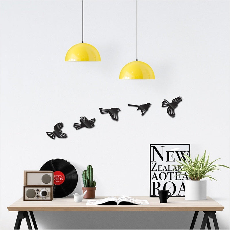 Flying Flock of Fantails - Black