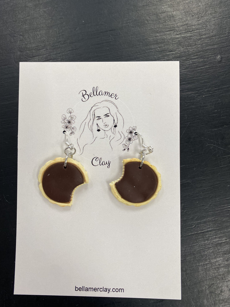 Foodie clay earrings- Chocoade