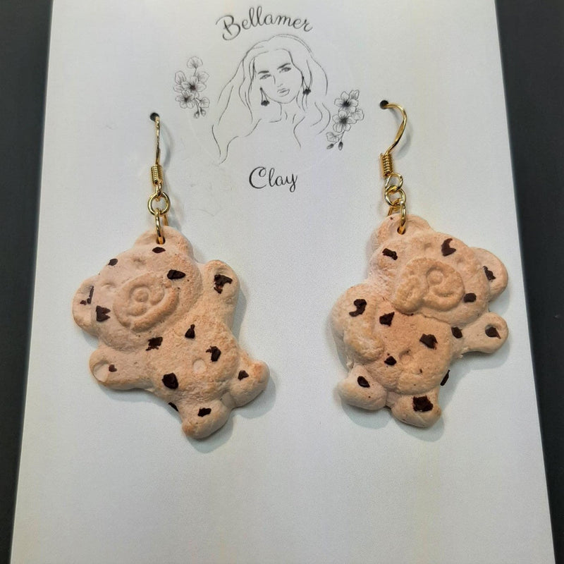 Christmas Foodie clay earrings - Tiny teddy