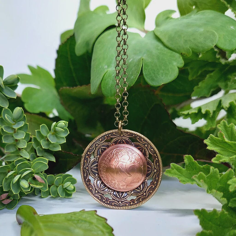 Garden Circle  Double-Sided Pendant