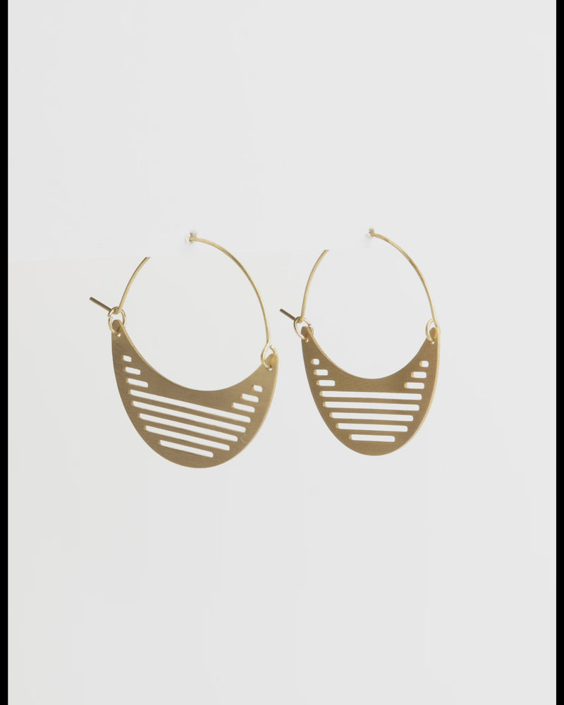 Half Round Cut Out Earrings