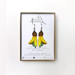 Handmade Bead Earrings - Kowhai Flower