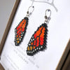 Handmade Bead Earrings - Monarch Wings