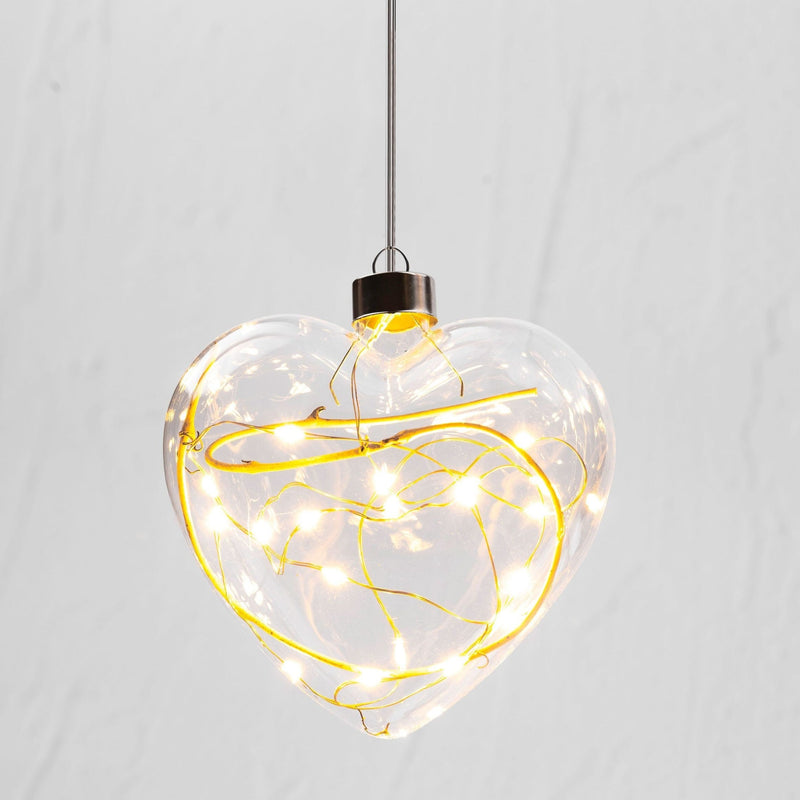 Hanging Clear Winter Heart Light