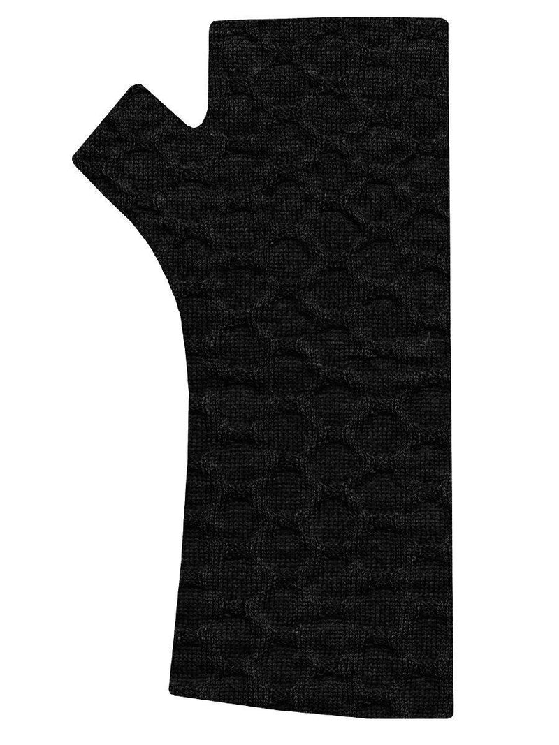 Kate Watts Merino Gloves - Black textured