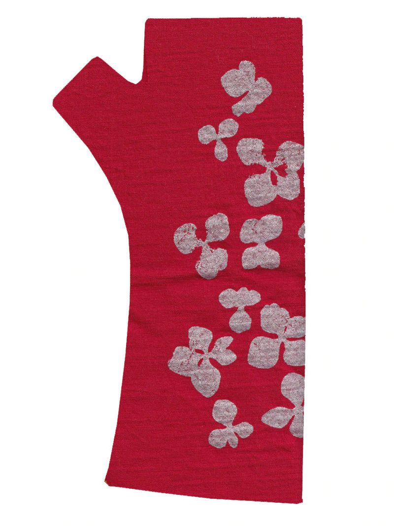 Kate Watts Merino Gloves - Red Hydrangea