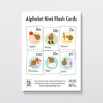 Kiwiana Alphabet flash cards