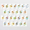 Kiwiana Alphabet flash cards