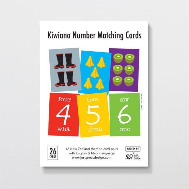 Kiwiana Number Matching cards
