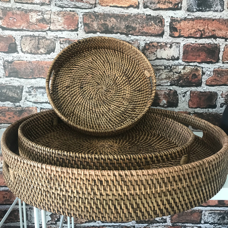 Lombok Round Tray Brown - 3 sizes