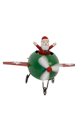 Metal Plane w/Santa