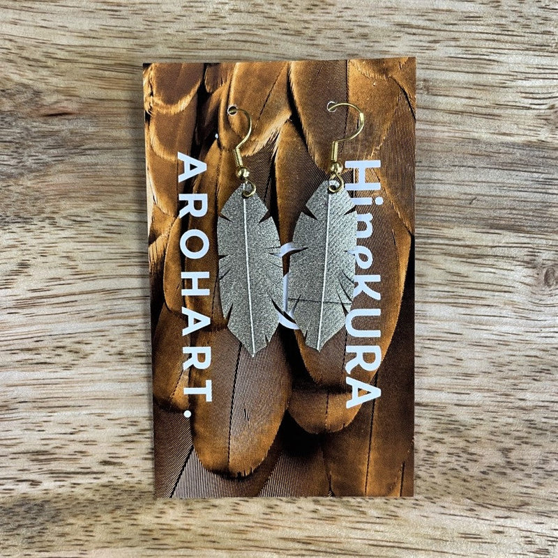 Mini Gold Feather Earrings