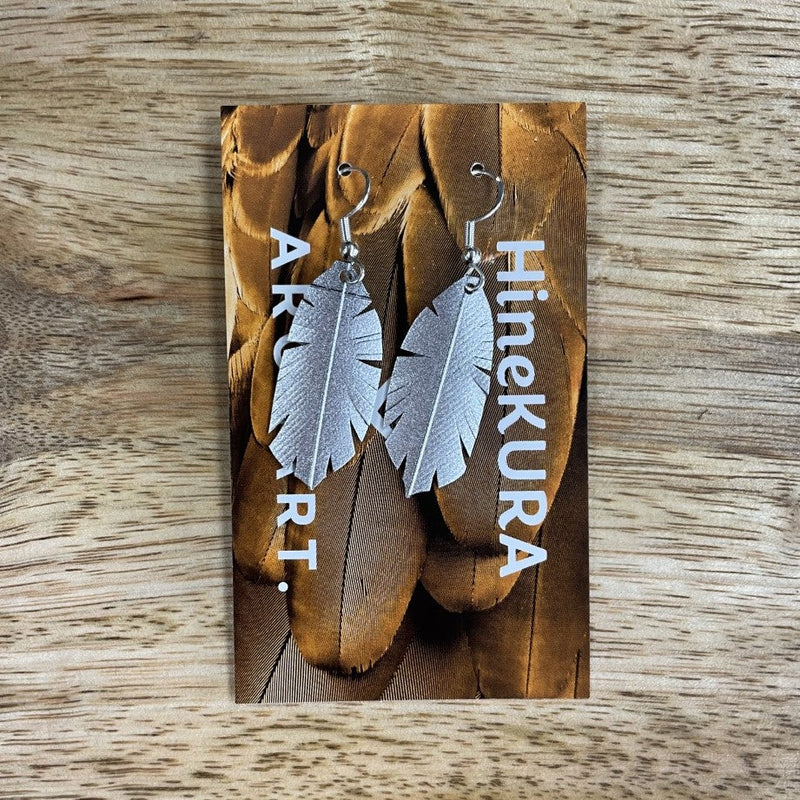 Mini Silver Feather Earrings (sterling silver)