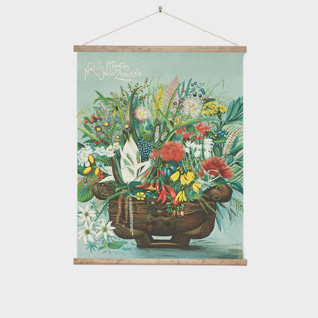 Small Vintage Wall Chart - Native Flowers