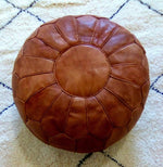 Moroccan Leather Poufs