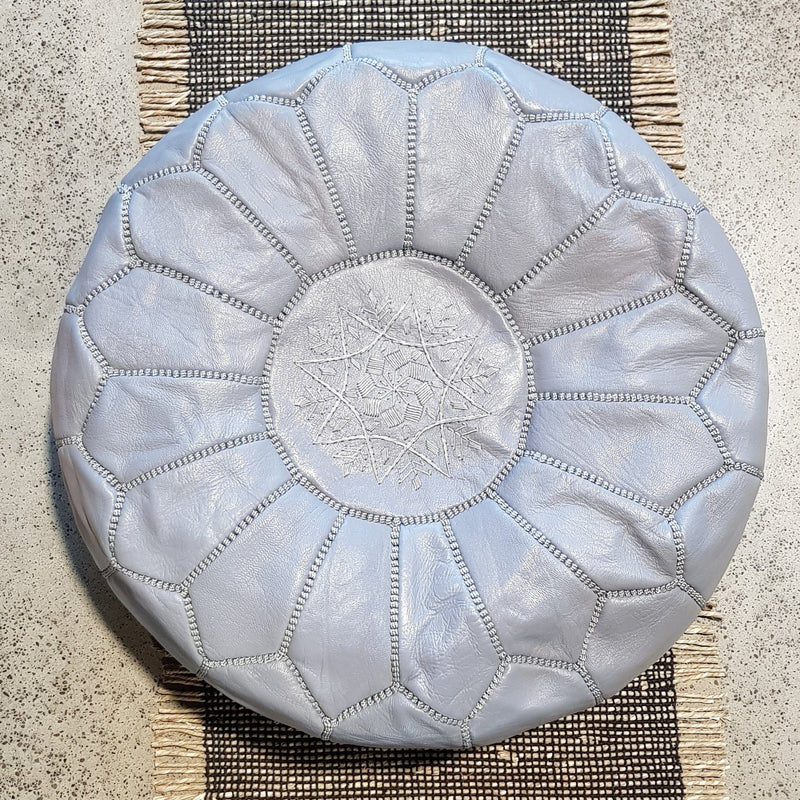 Moroccan Leather Poufs