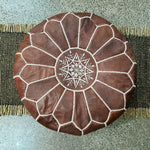 Moroccan Leather Poufs