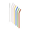Glass Drinking Straws - Set of 6 Multi-Colour