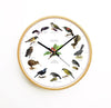 NZ Bird Song Clock - Light wood