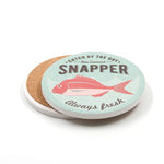 NZ Seafood Snapper Ceramic Coaster