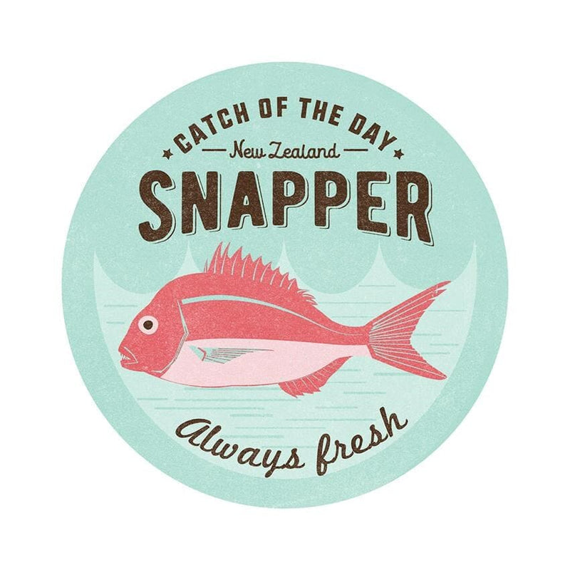 NZ Seafood Snapper Ceramic Coaster