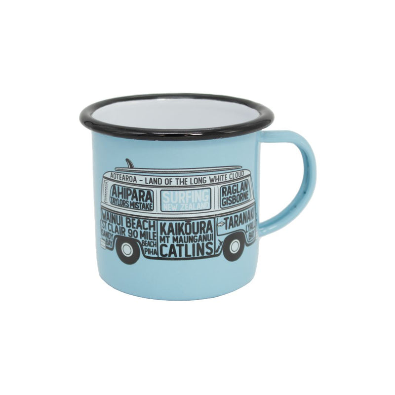 NZ Surfing Enamel Mug