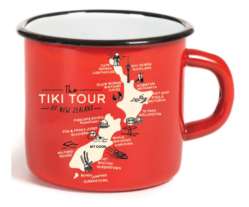 NZ Tiki Tour Enamel Mug