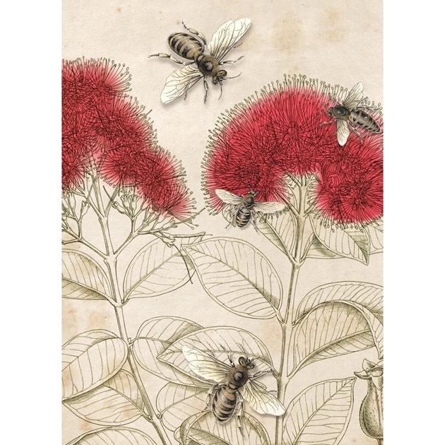 Pohutakawa & Bees Lens Cloth - Tanya Wolfkamp