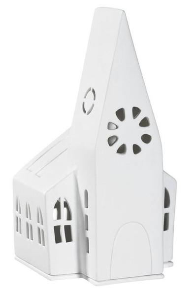 Porcelain Church Tealight Holder - large