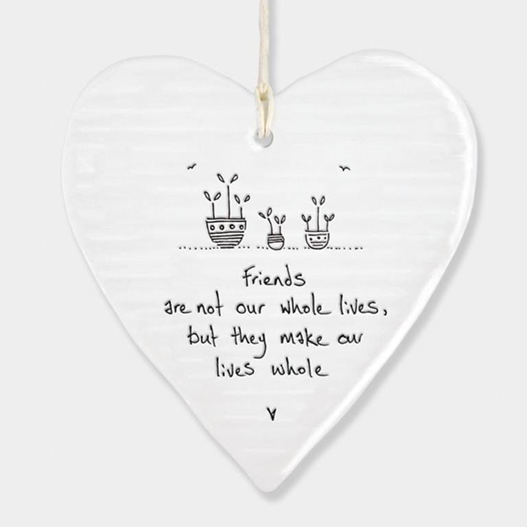 Porcelain Hanging Heart - Friends Make...