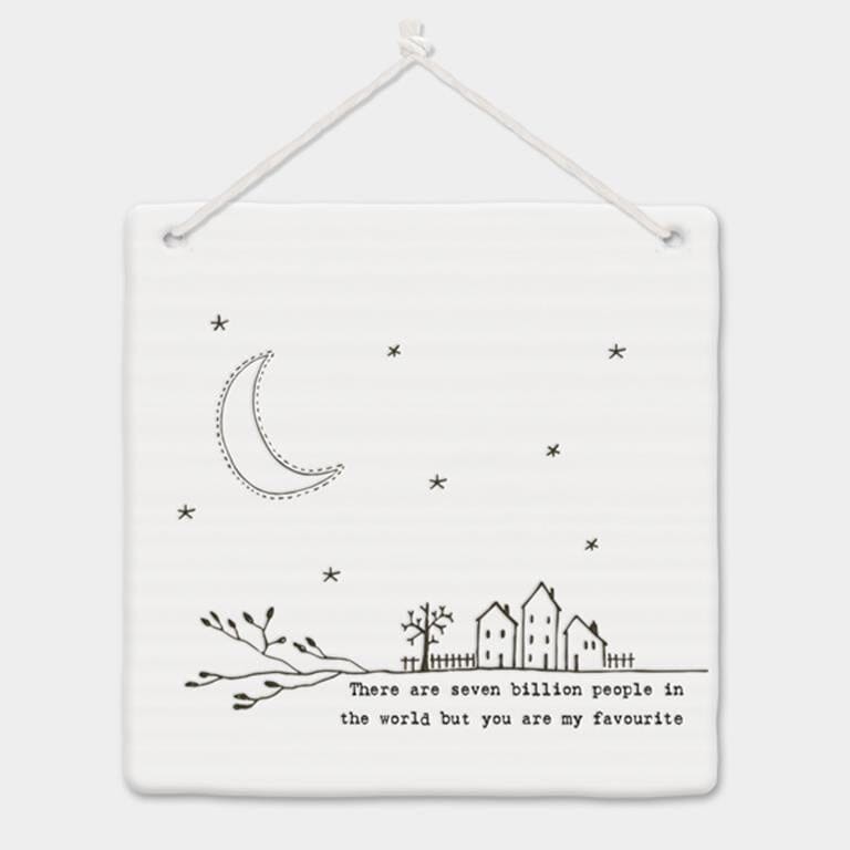 Porcelain Hanging Plaque - Seven Million