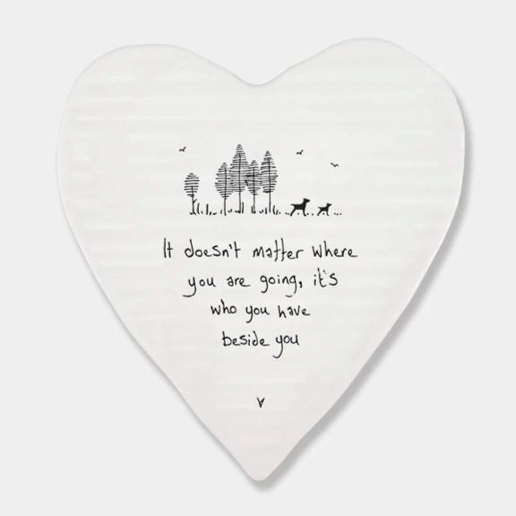 Porcelain Heart Coaster - Beside You