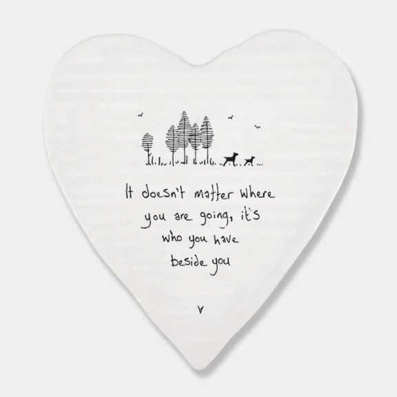 Porcelain Heart Coaster - Beside You