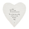 Porcelain Heart Coaster - Friends become Family