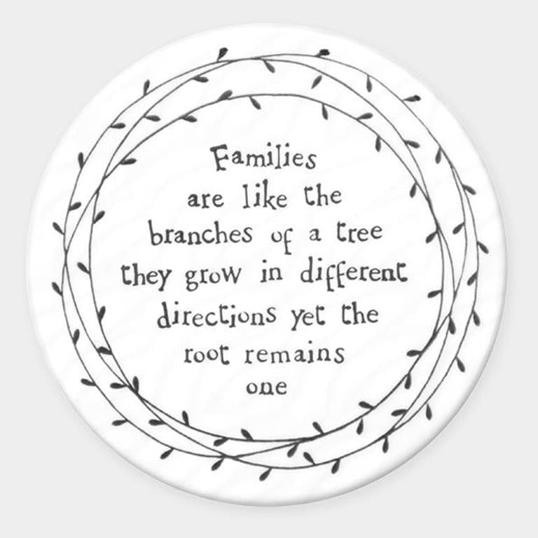 Porcelain Leaf Coaster - Families Are Like