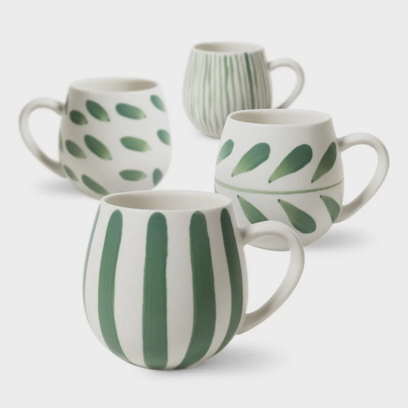 Robert Gordon Hug Me Mugs - Olive Brush Set of 4