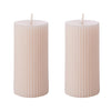 Scented Ribbed Pillar Candles