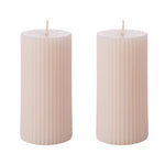 Scented Ribbed Pillar Candles (SALE)
