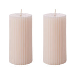 Scented Ribbed Pillar Candles