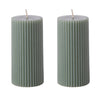 Scented Ribbed Pillar Candles (SALE)