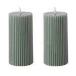 Scented Ribbed Pillar Candles (SALE)