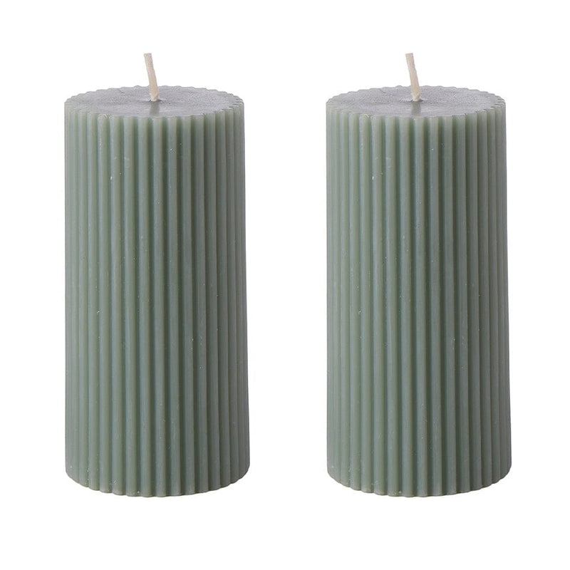 Scented Ribbed Pillar Candles (SALE)