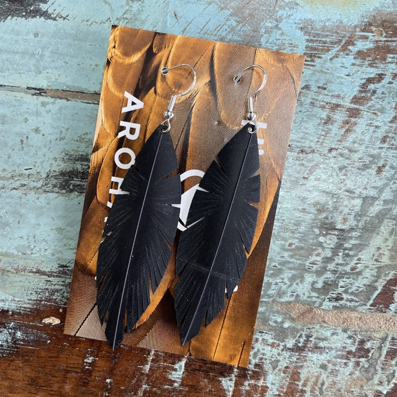 Sharp Simple Feather Earrings