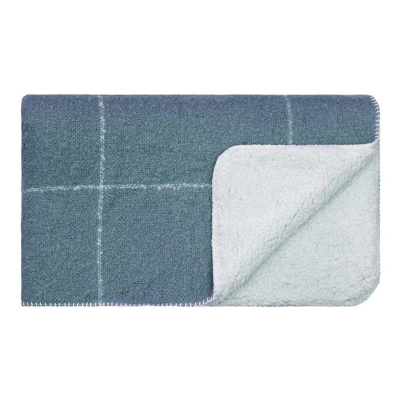 Sherpa Throw - Grid pattern Blue – Industria Store