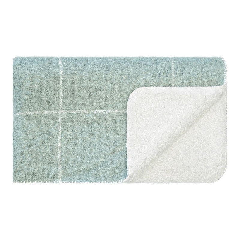 Sherpa Throw - Grid pattern Pale Blue – Industria Store