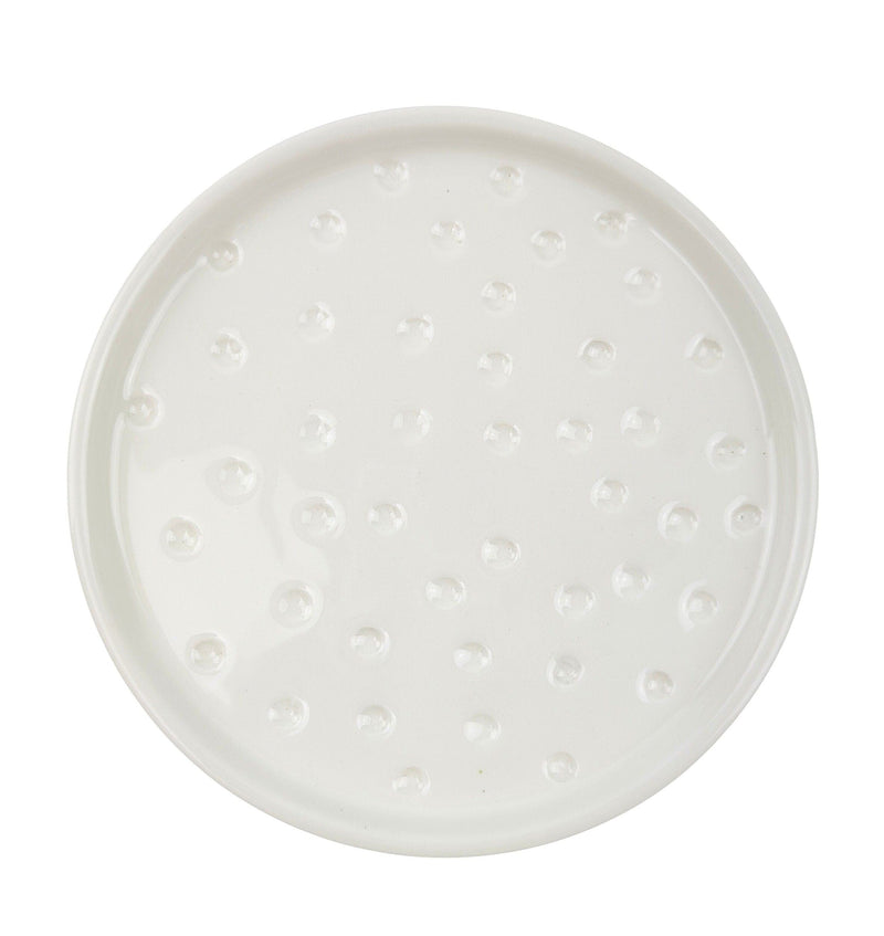 Spotted Plate - White