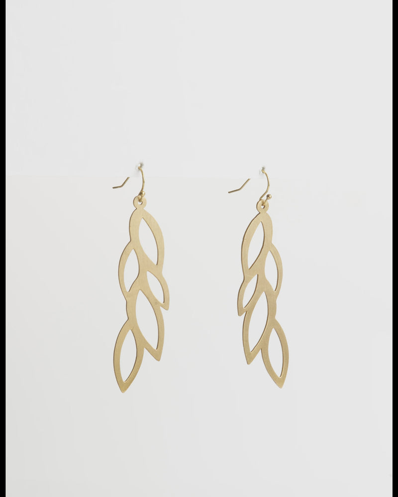 Stella and Gemma Gold Leaf Earrings