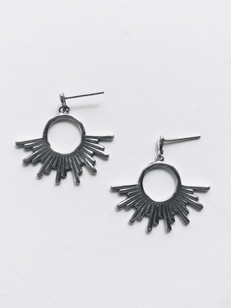 Sterling Silver Sunray Earrings