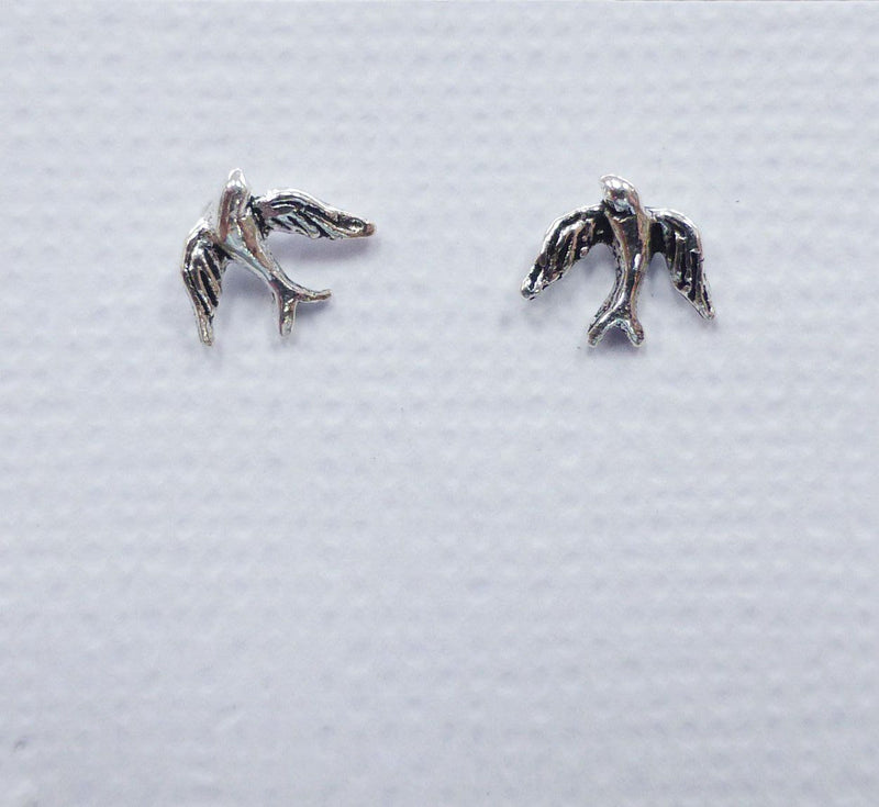 Sterling Silver Swallow Studs