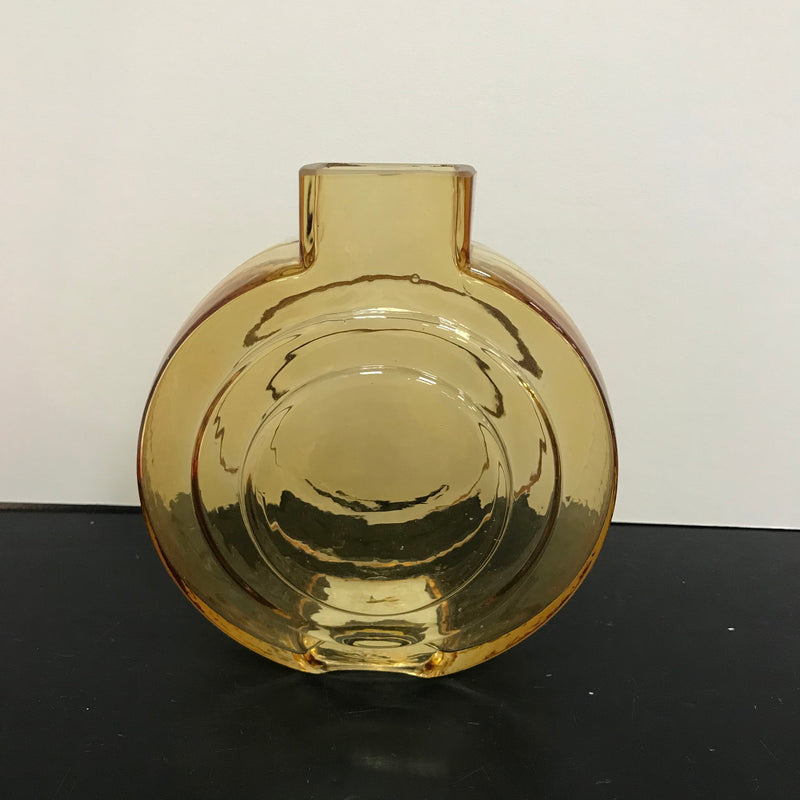Tommy Round Glass Vase - Amber